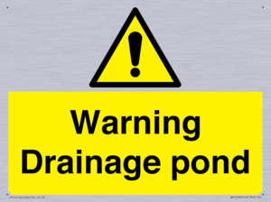 Warning Drainage pond